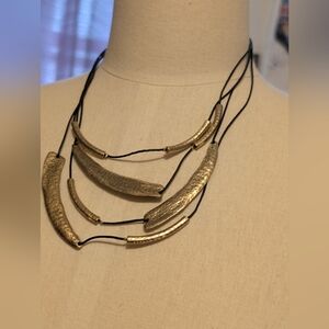 Elegant Gold Multi-Layer Necklace Designed By Chico's